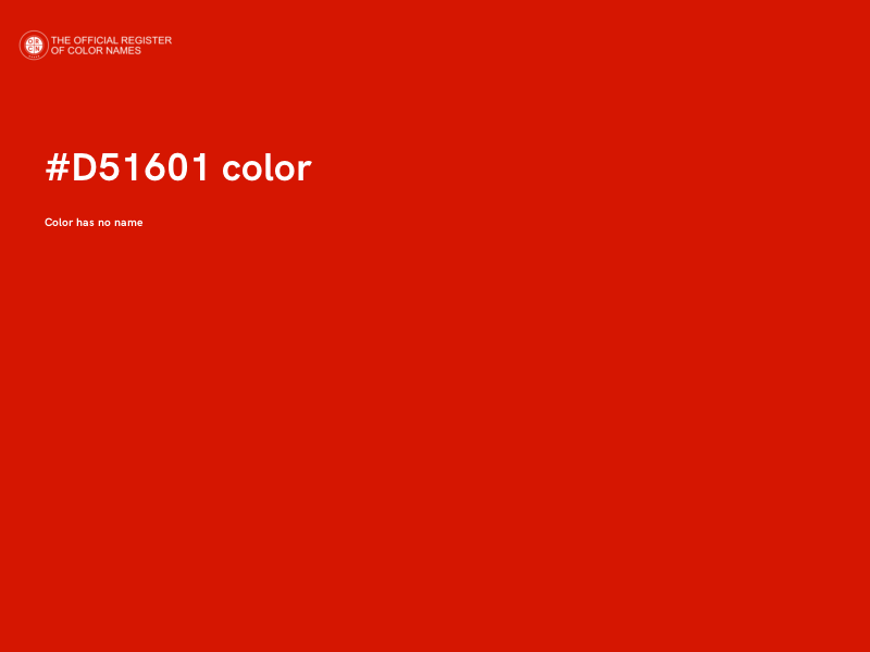 #D51601 color image