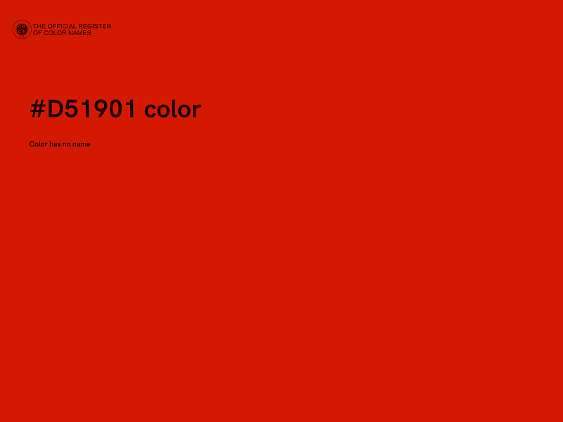 #D51901 color image