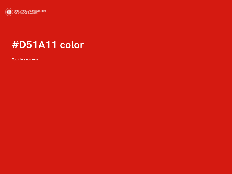 #D51A11 color image