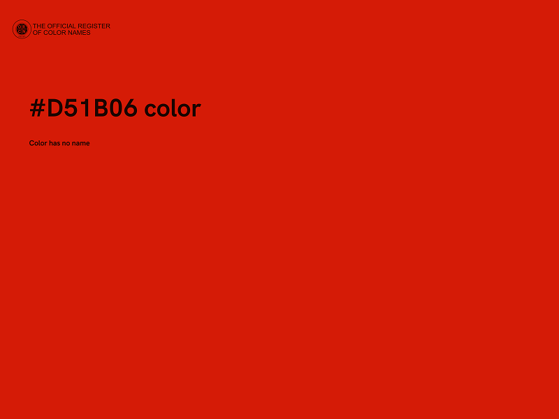 #D51B06 color image