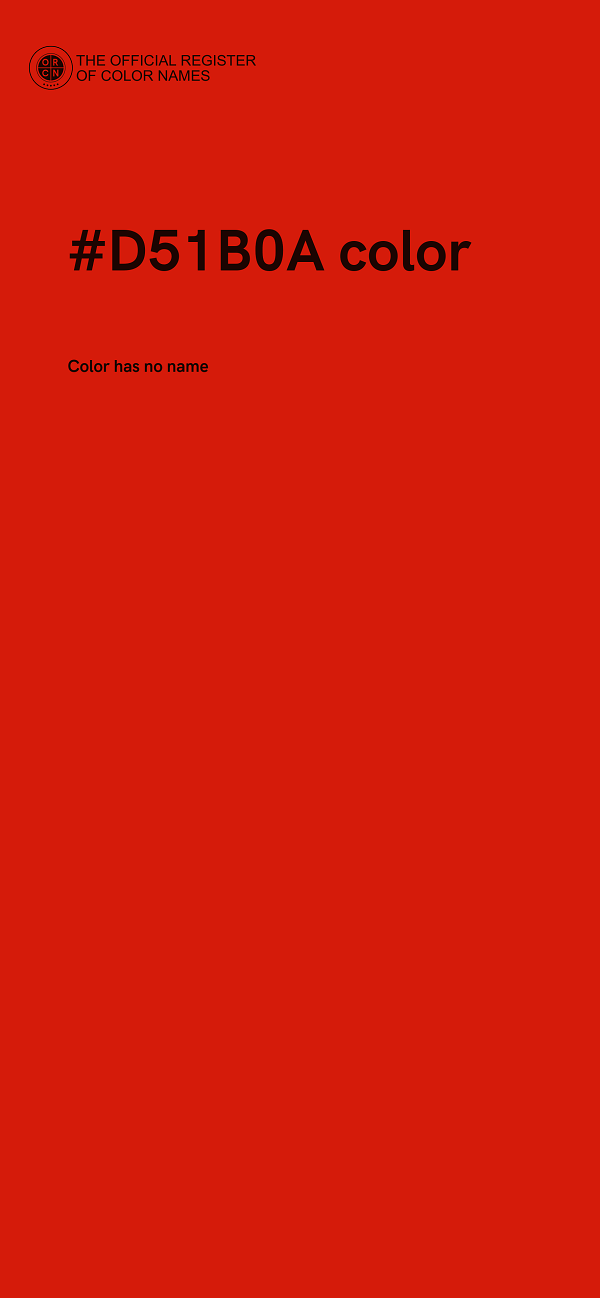 #D51B0A color image
