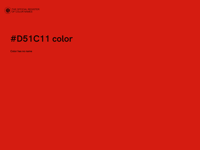 #D51C11 color image