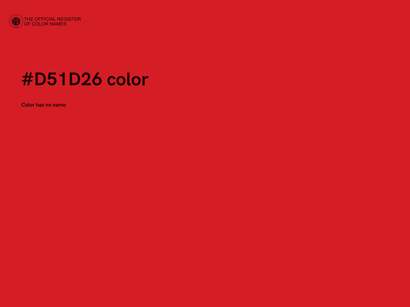 #D51D26 color image