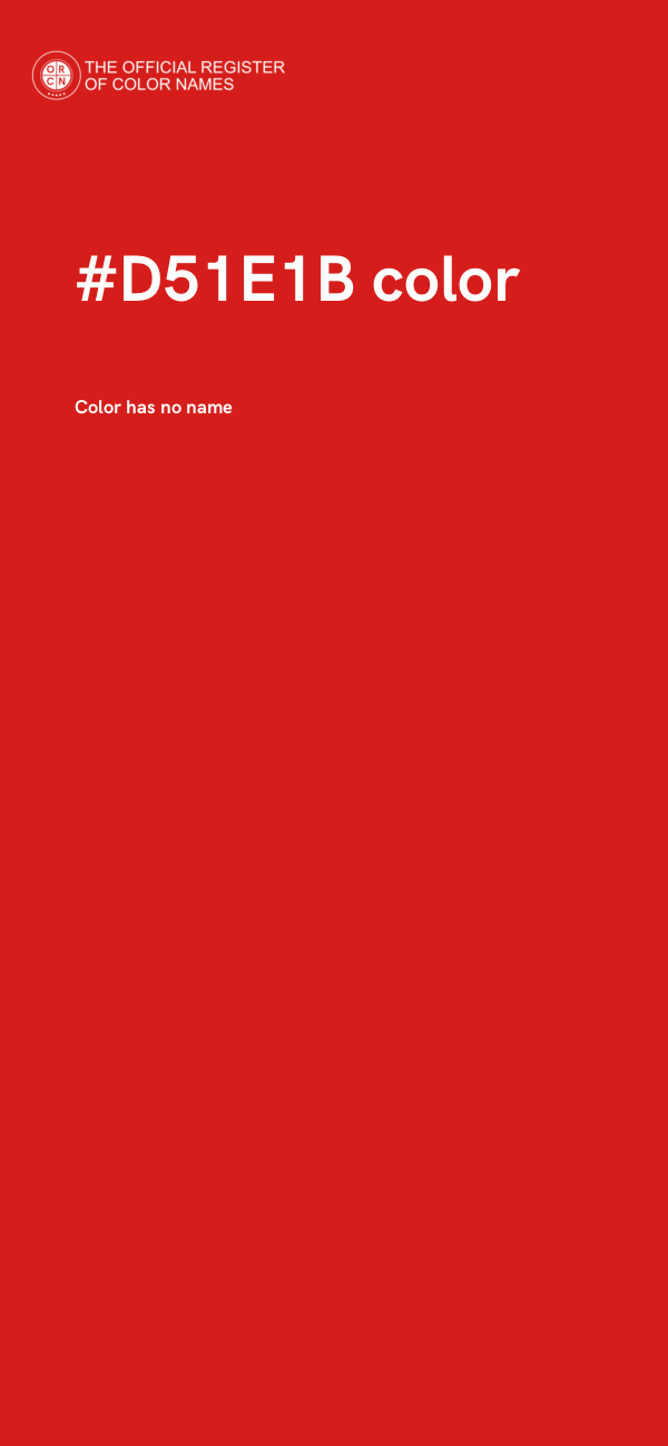 #D51E1B color image