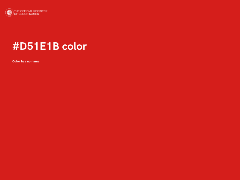 #D51E1B color image