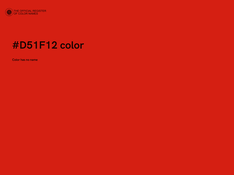 #D51F12 color image