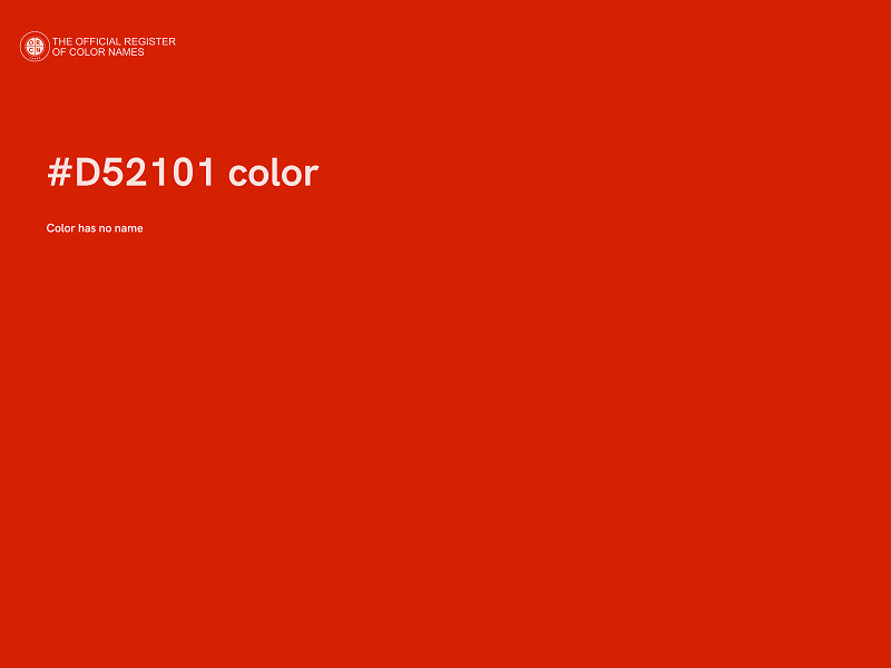 #D52101 color image