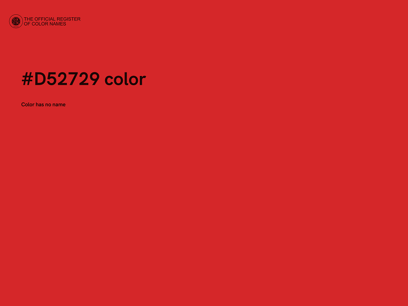 #D52729 color image