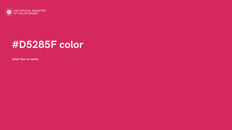#D5285F color image