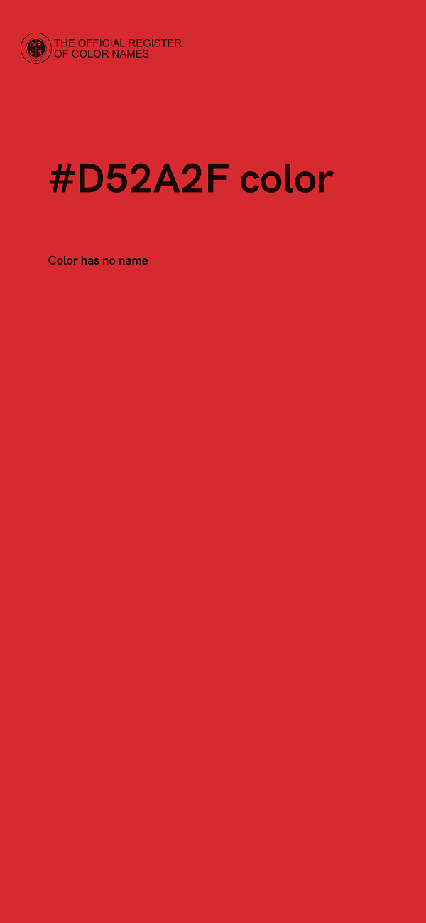 #D52A2F color image