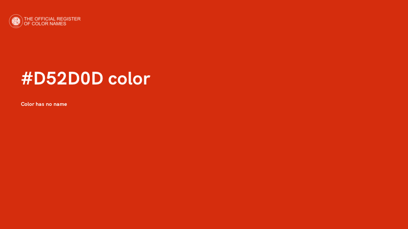 #D52D0D color image