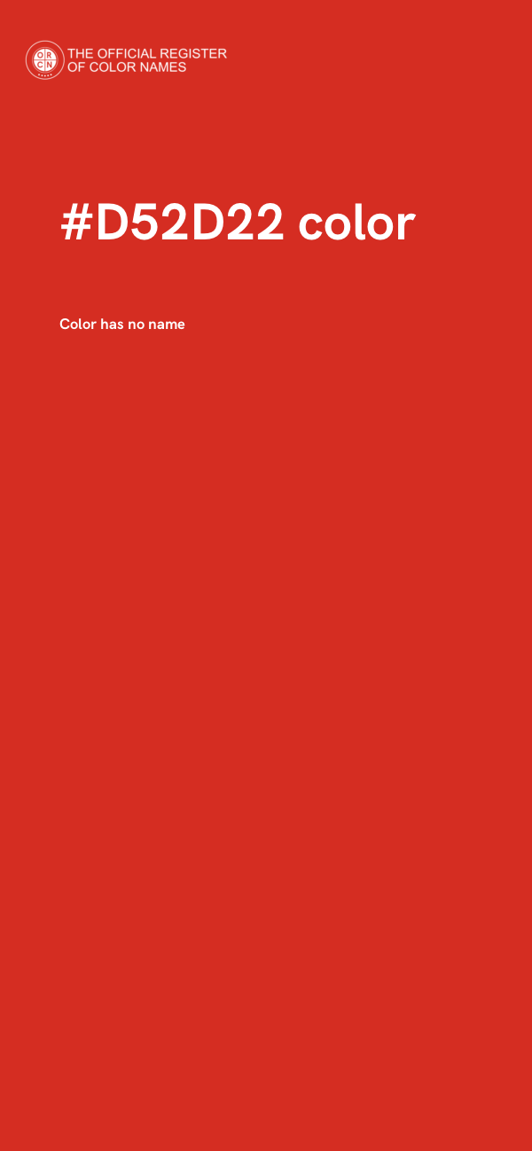 #D52D22 color image
