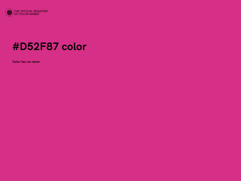 #D52F87 color image