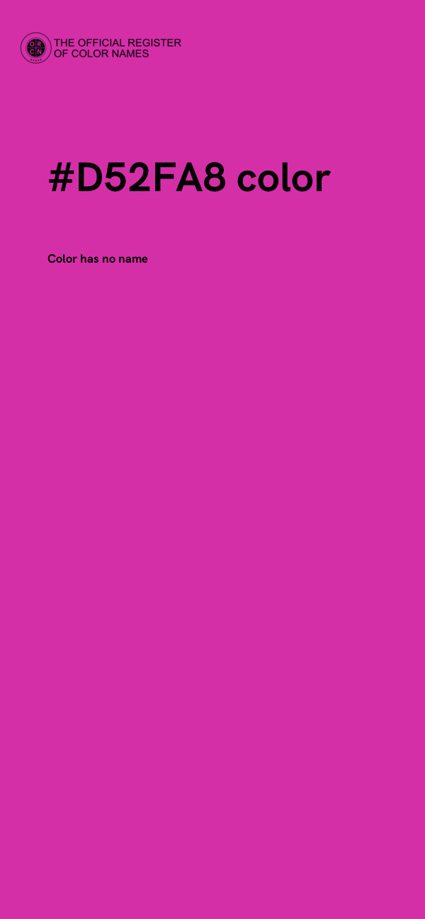 #D52FA8 color image