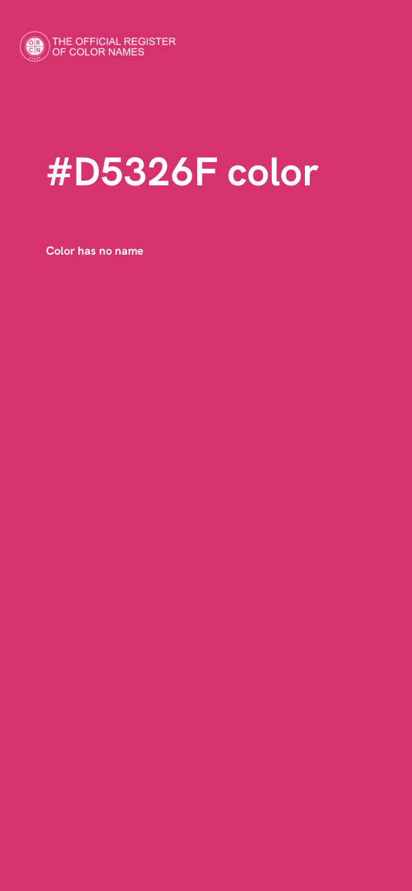 #D5326F color image