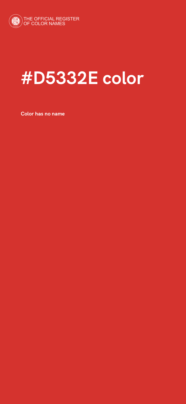 #D5332E color image