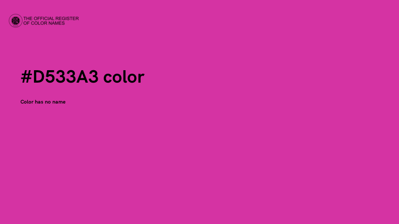 #D533A3 color image