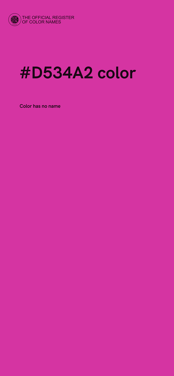 #D534A2 color image