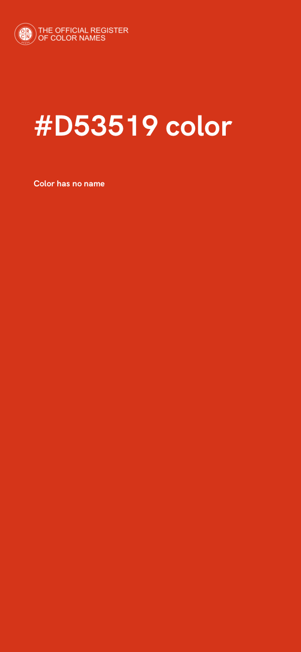 #D53519 color image