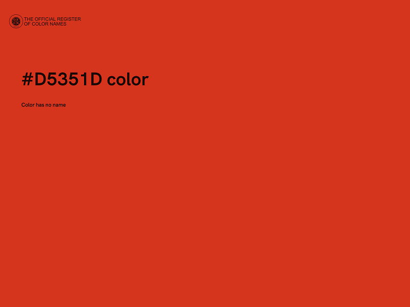 #D5351D color image