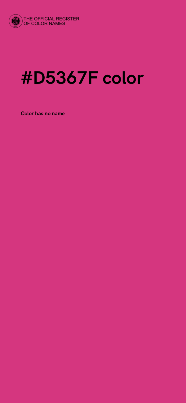 #D5367F color image