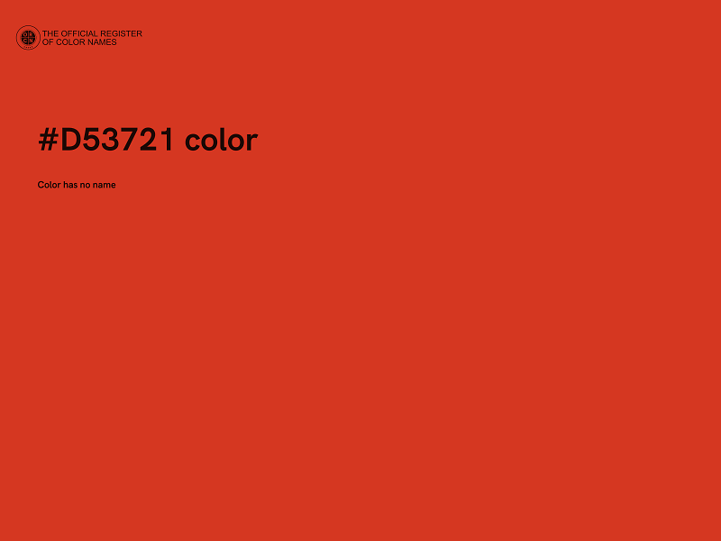 #D53721 color image