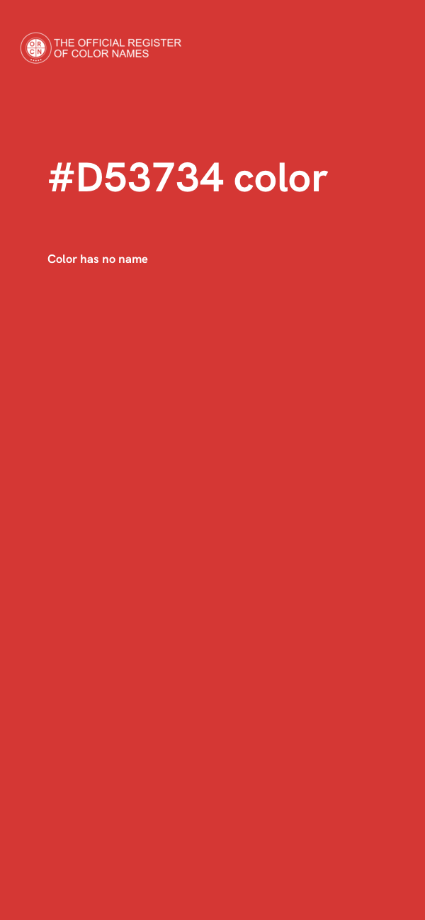 #D53734 color image