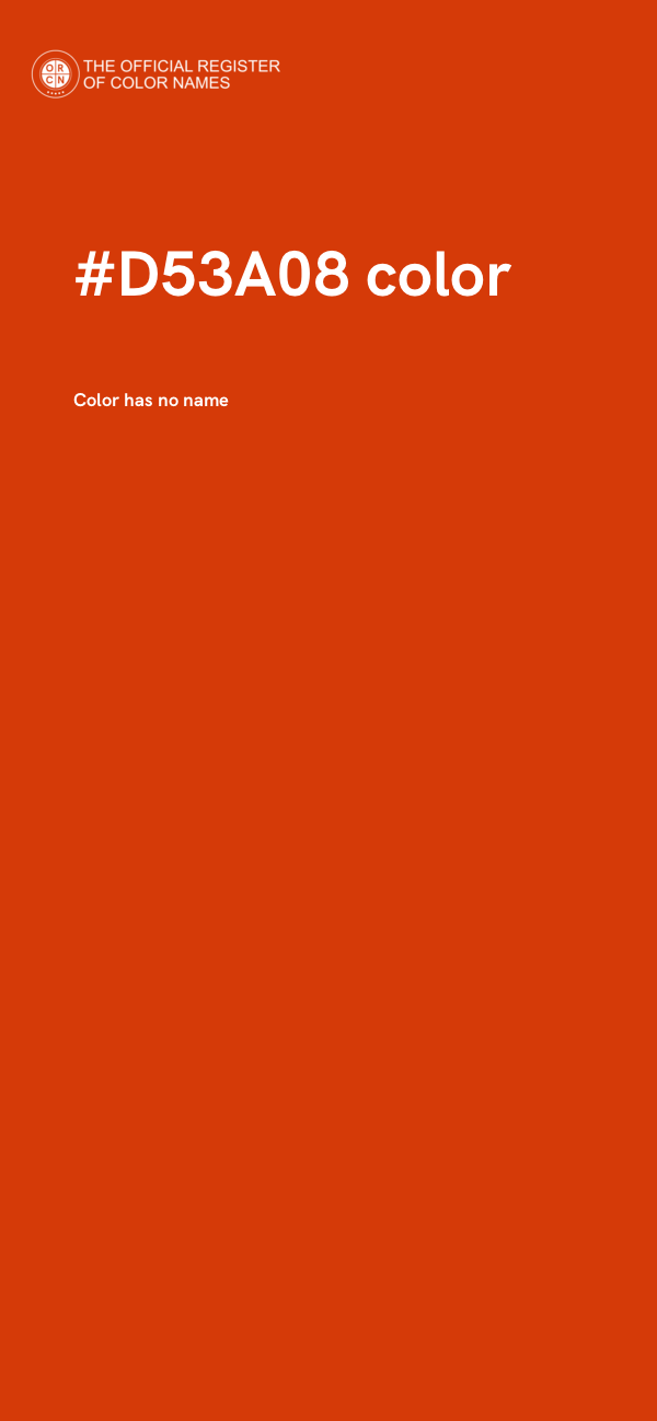 #D53A08 color image