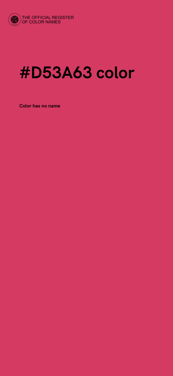 #D53A63 color image