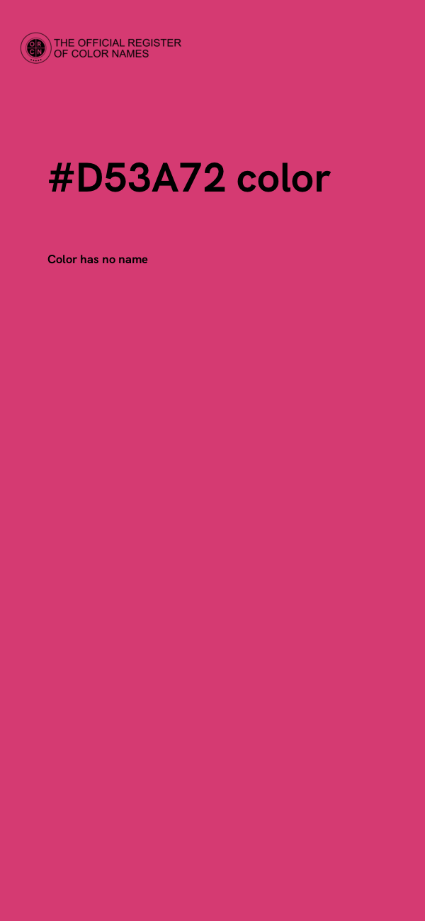 #D53A72 color image