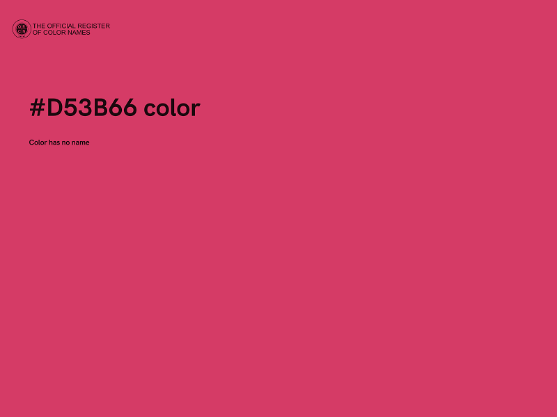 #D53B66 color image