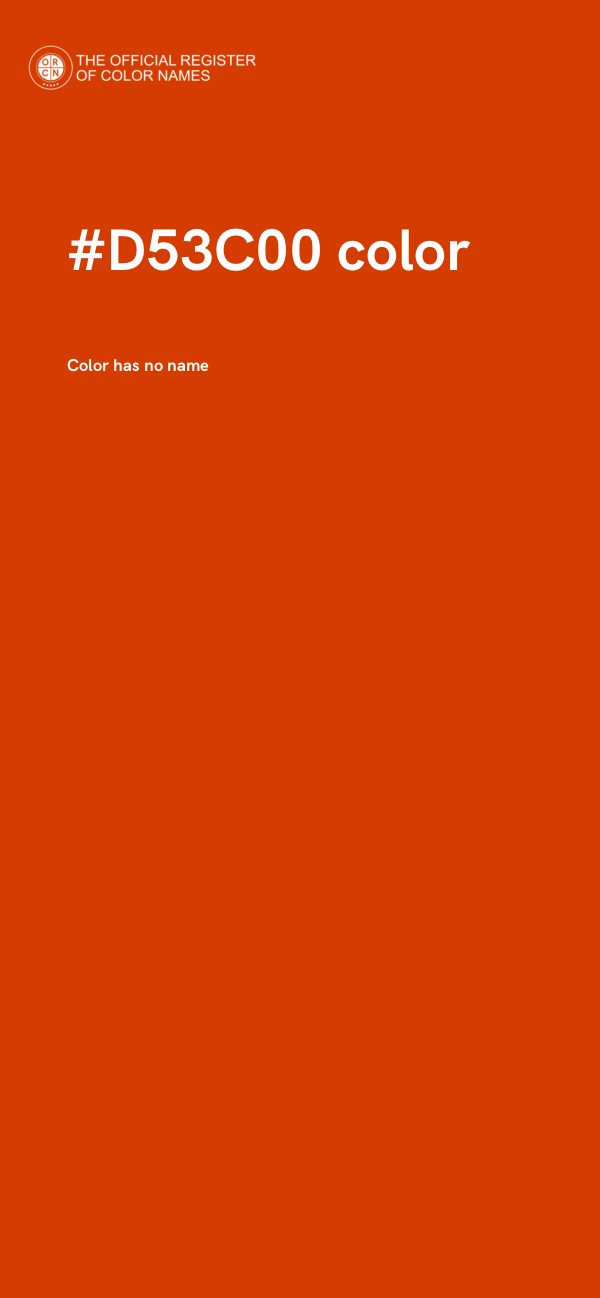 #D53C00 color image
