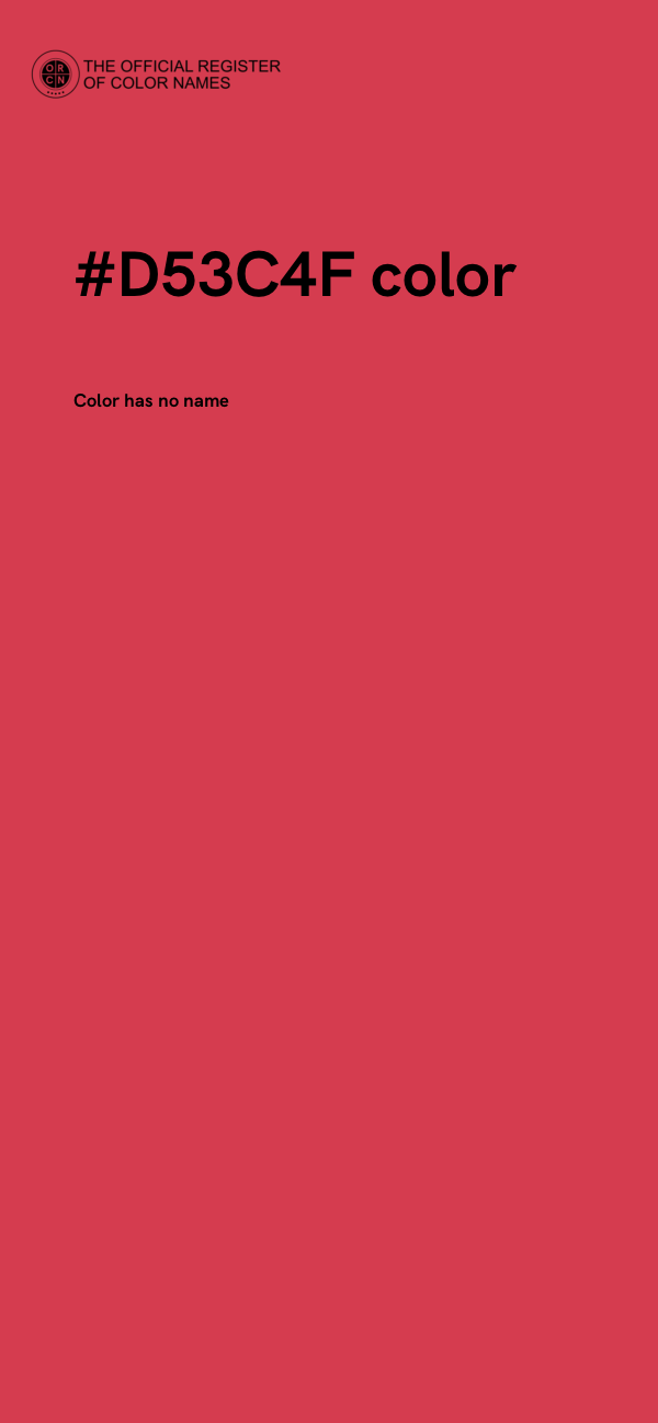 #D53C4F color image