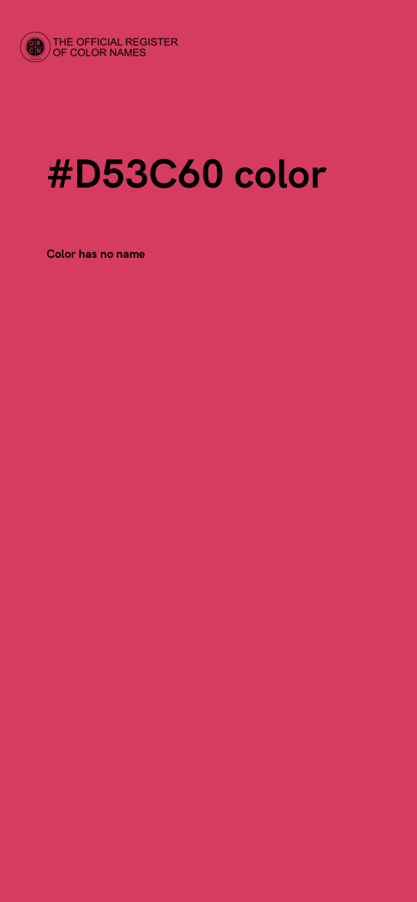 #D53C60 color image