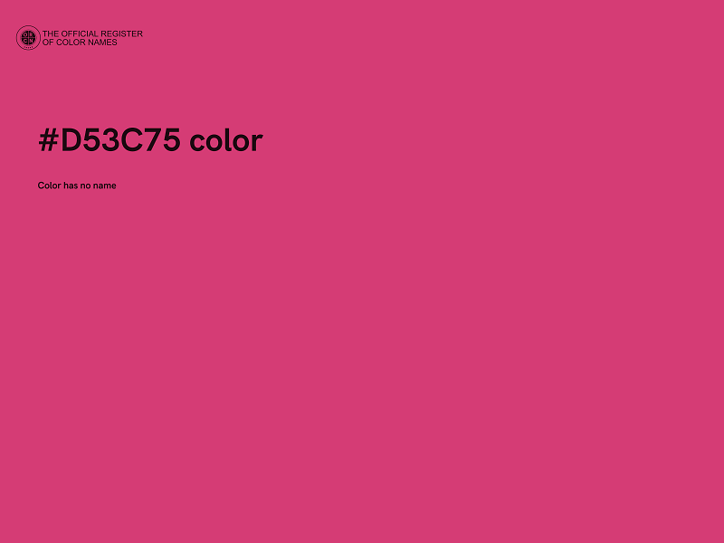 #D53C75 color image
