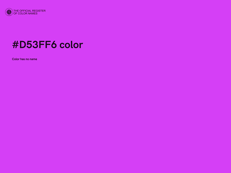 #D53FF6 color image