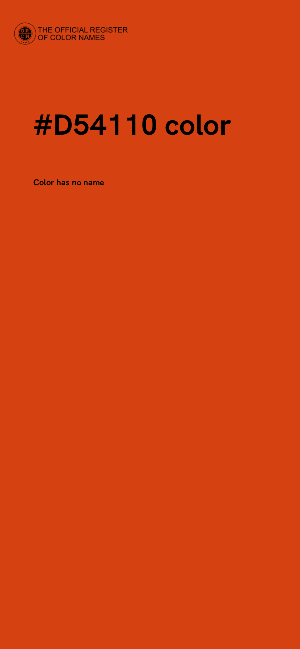#D54110 color image