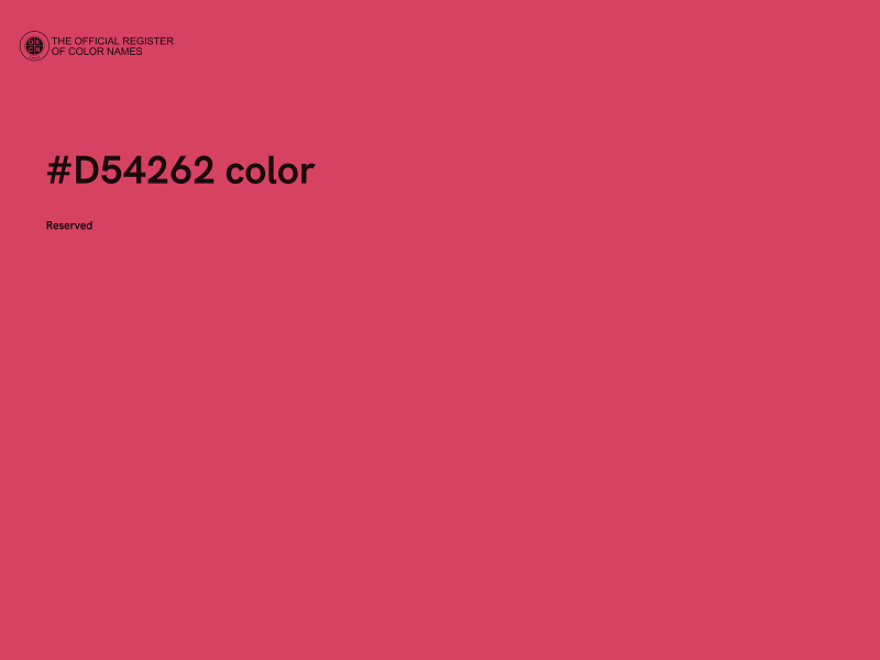 #D54262 color image
