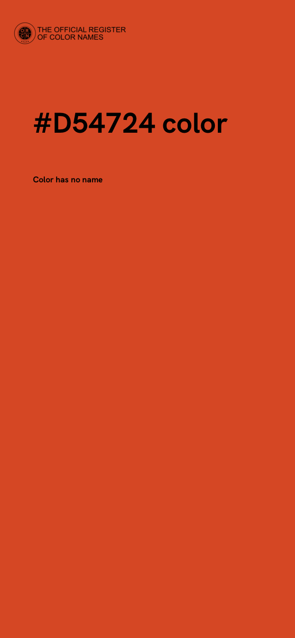 #D54724 color image