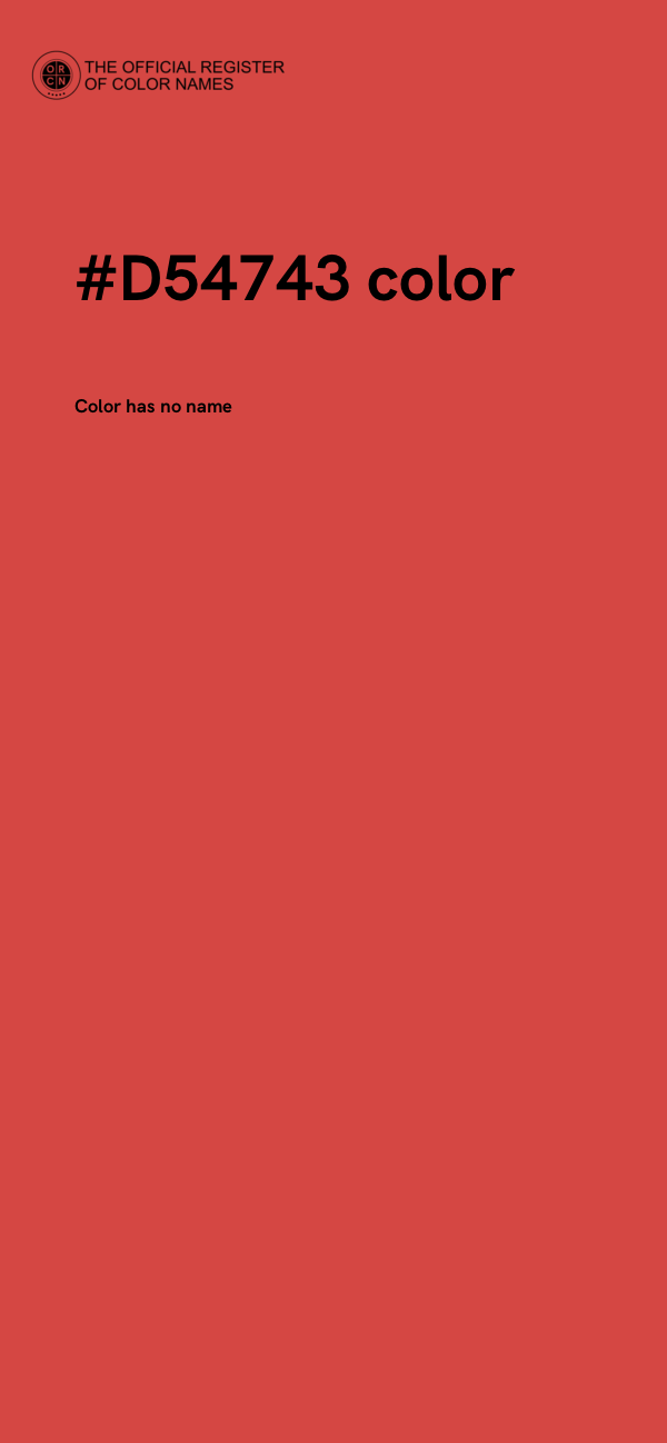 #D54743 color image