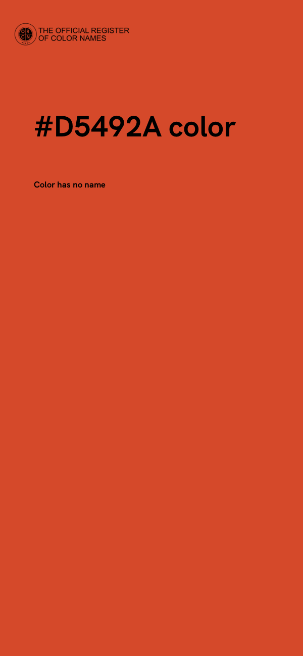 #D5492A color image