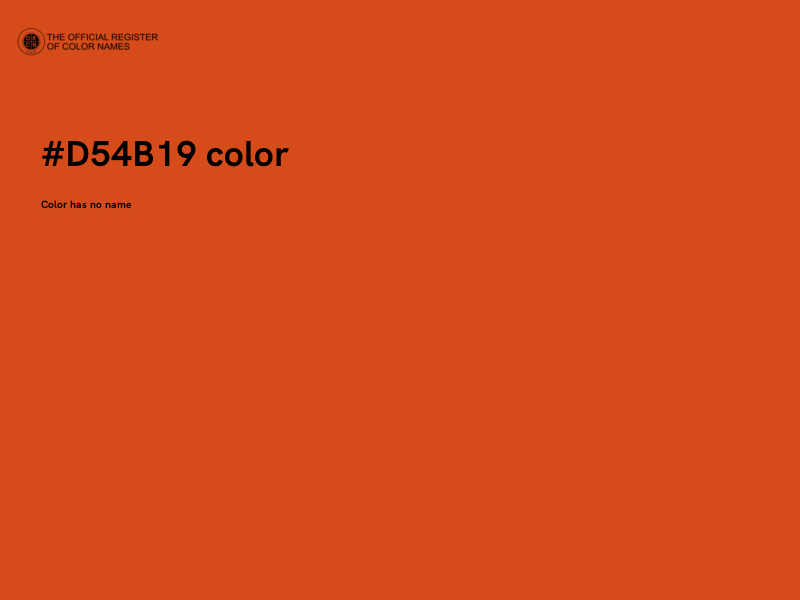 #D54B19 color image