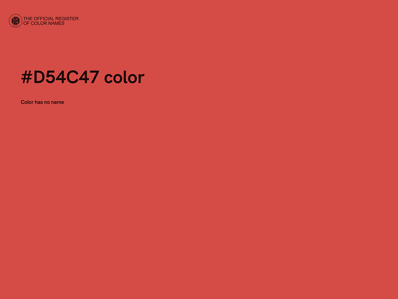 #D54C47 color image