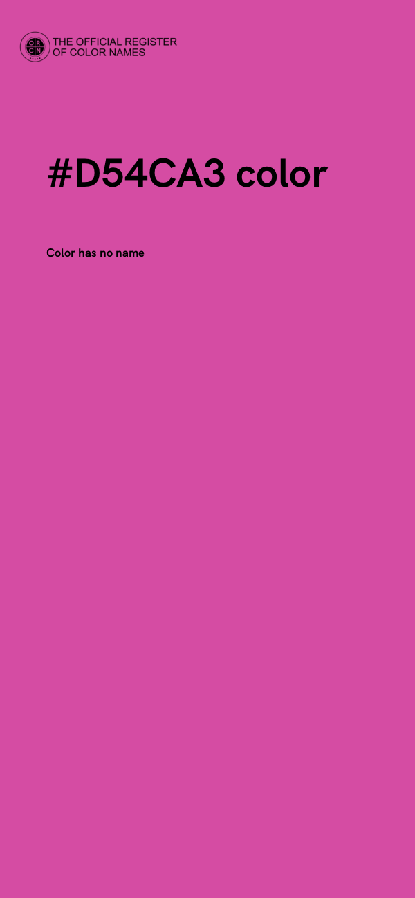 #D54CA3 color image