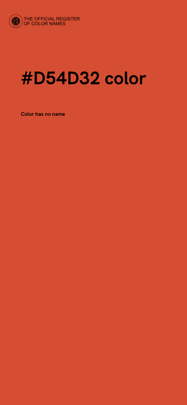 #D54D32 color image