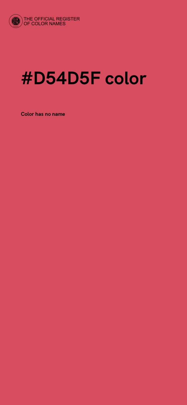 #D54D5F color image