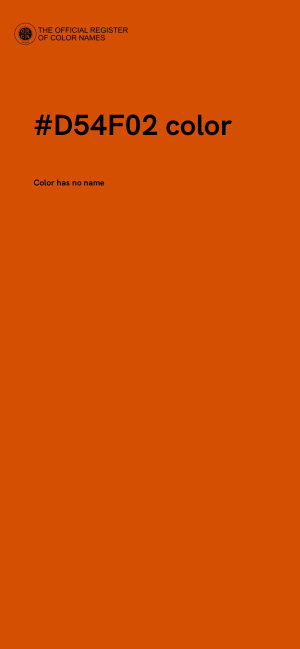 #D54F02 color image