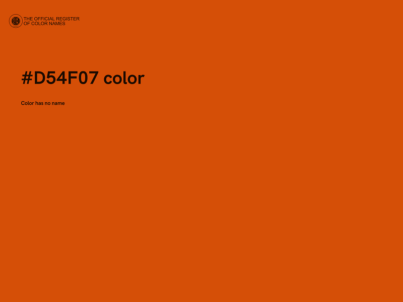 #D54F07 color image