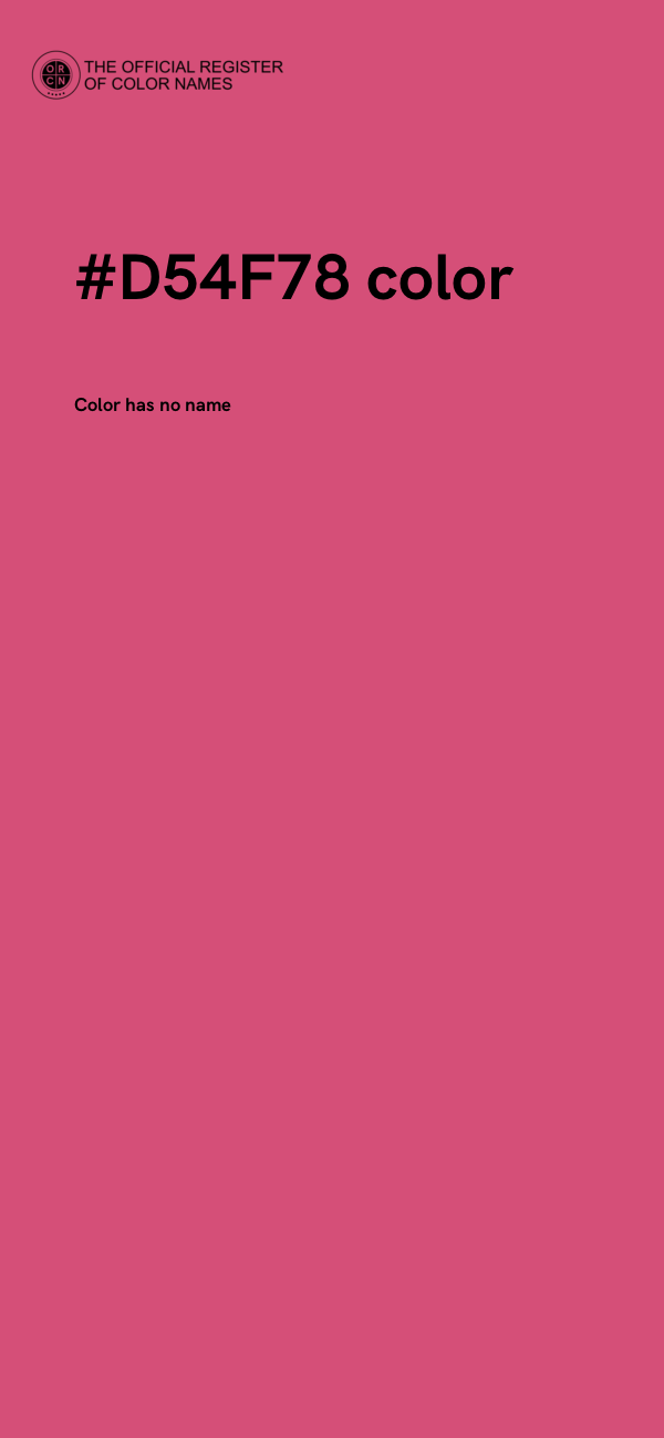 #D54F78 color image