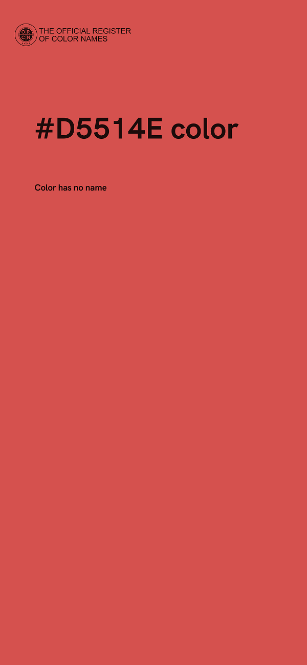 #D5514E color image